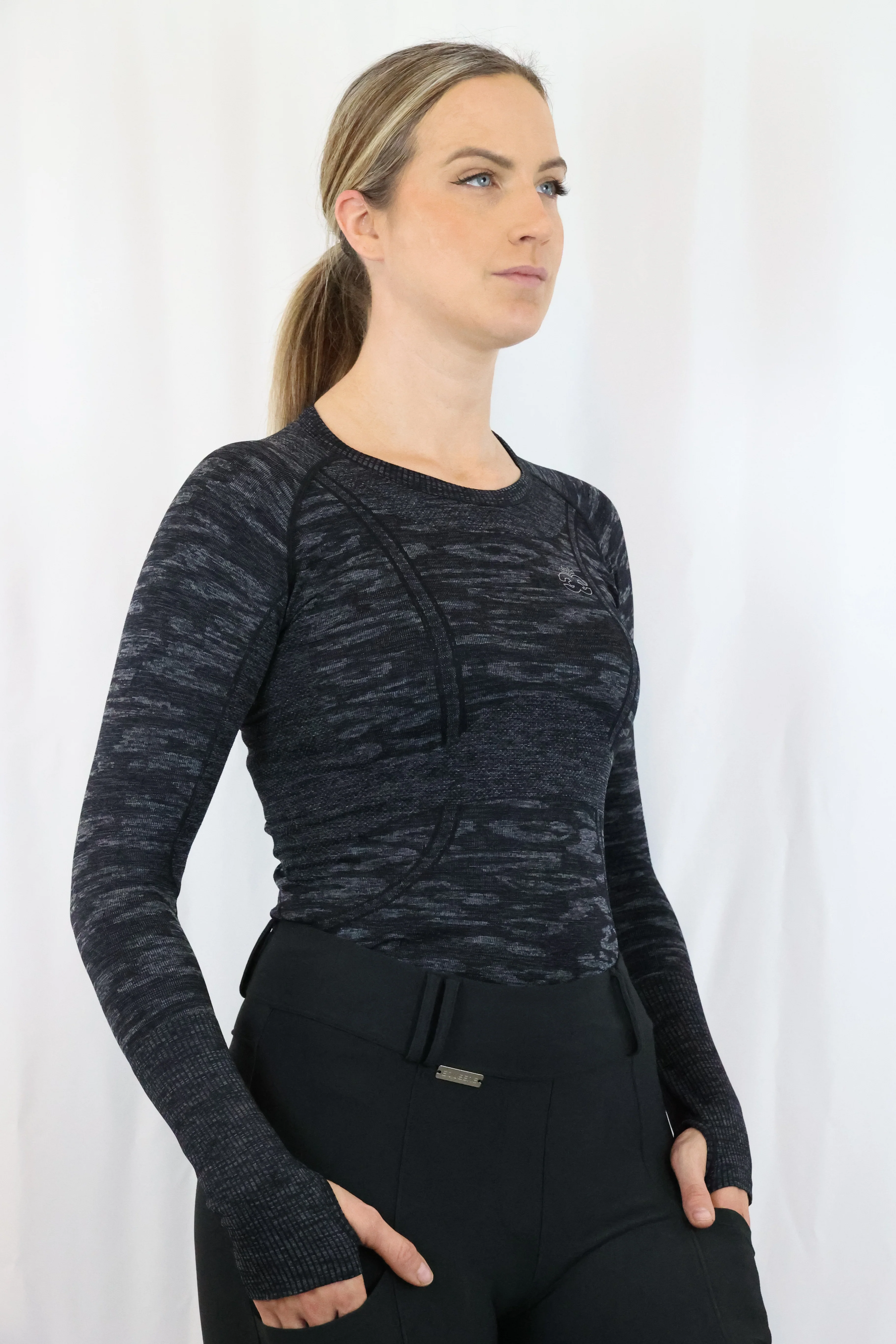 Molly Seamless Training Top - Camo Black - Image 4