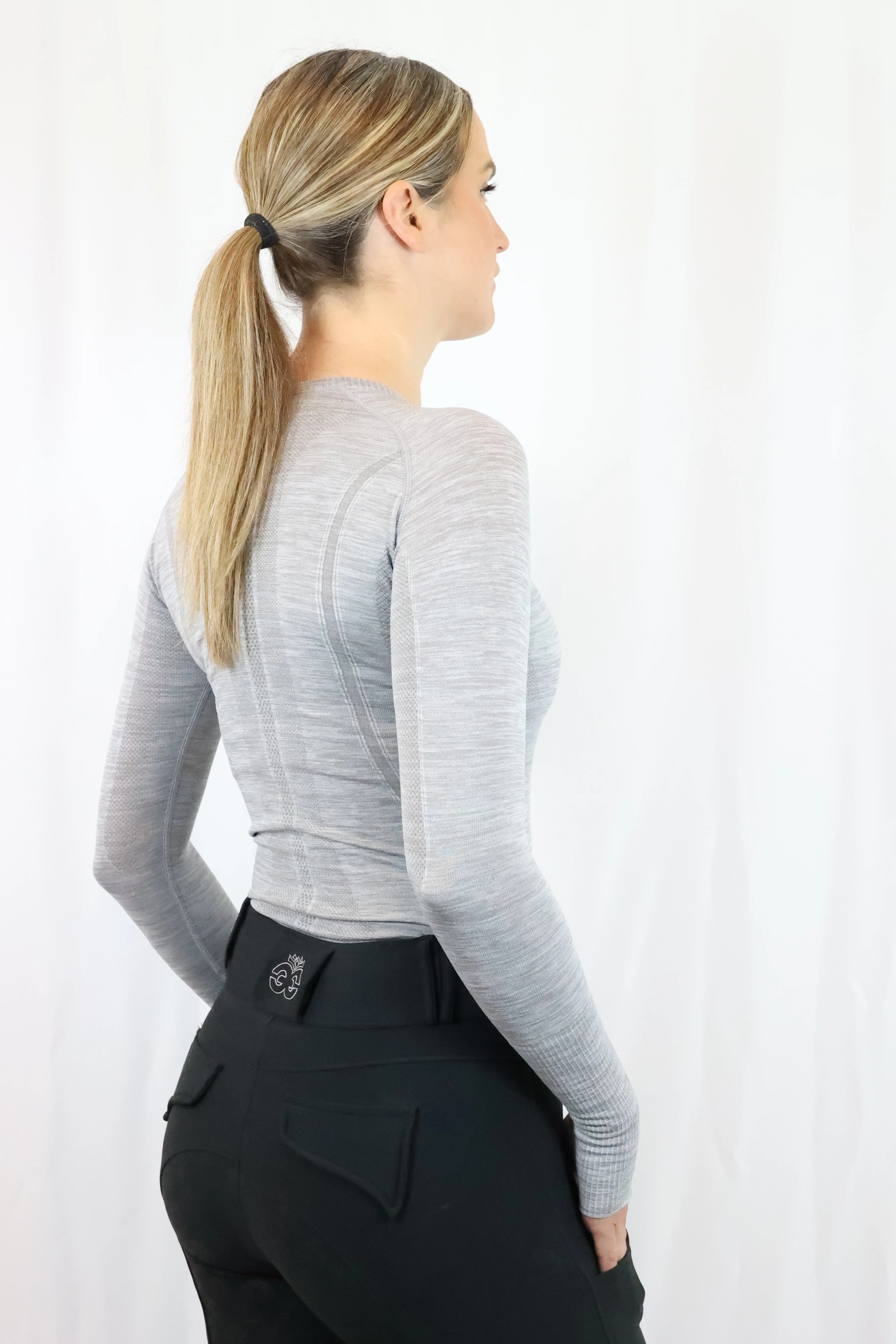 Molly Seamless Training Top - Slate Grey - Image 7