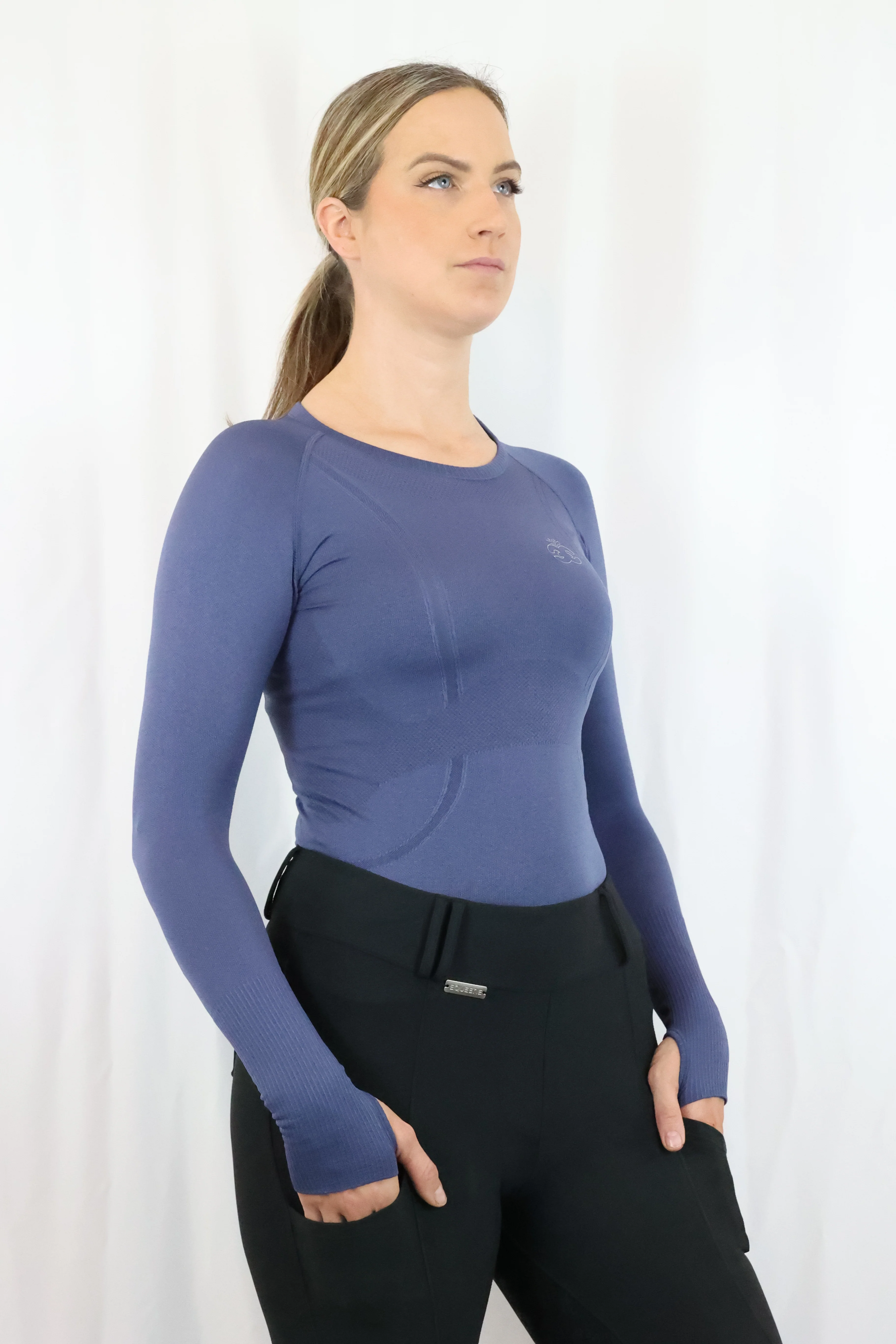 Molly Seamless Training Top - Steel Blue - Image 3