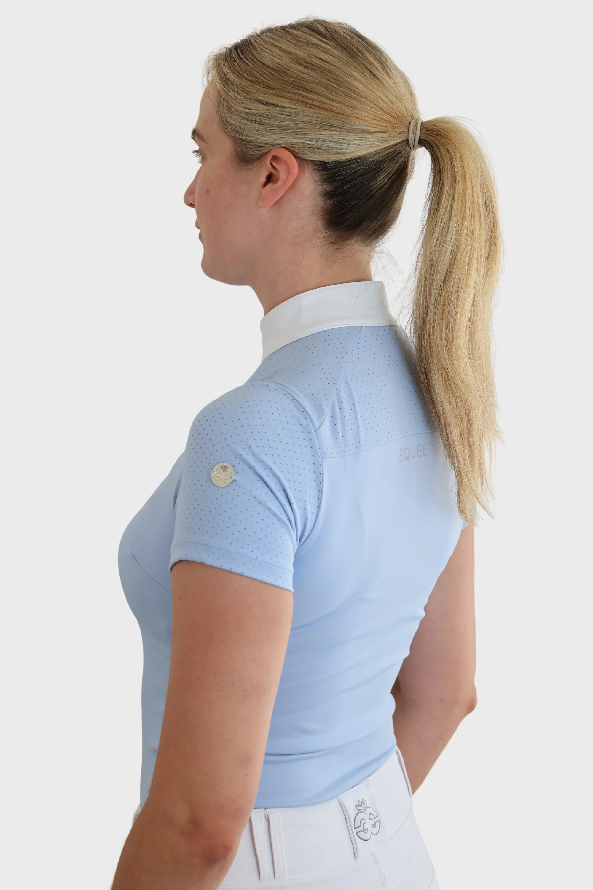 Nadia Short Sleeved Show Shirt - Baby Blue - Image 5