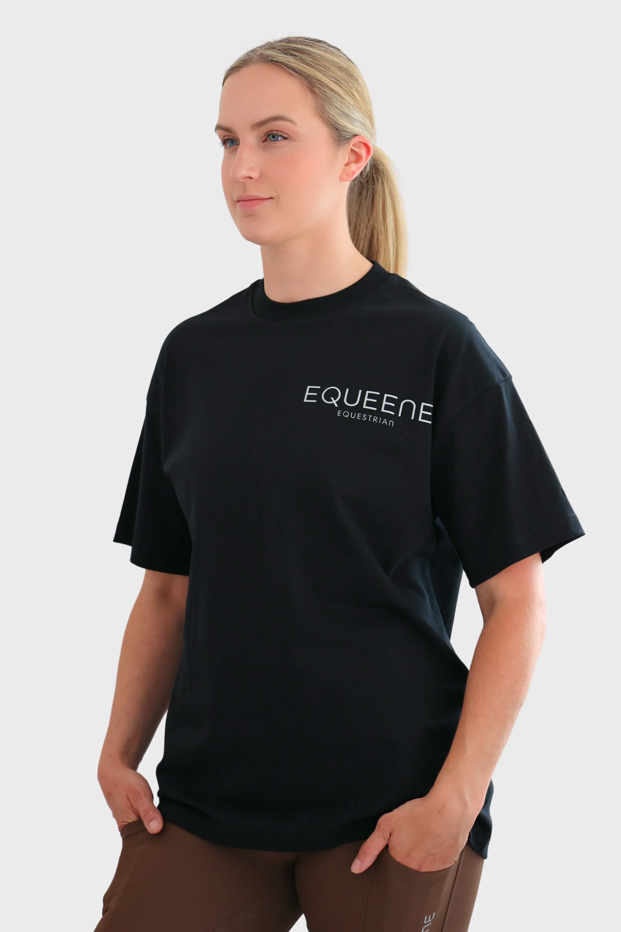Tessa Oversized Tee - Black - Image 5