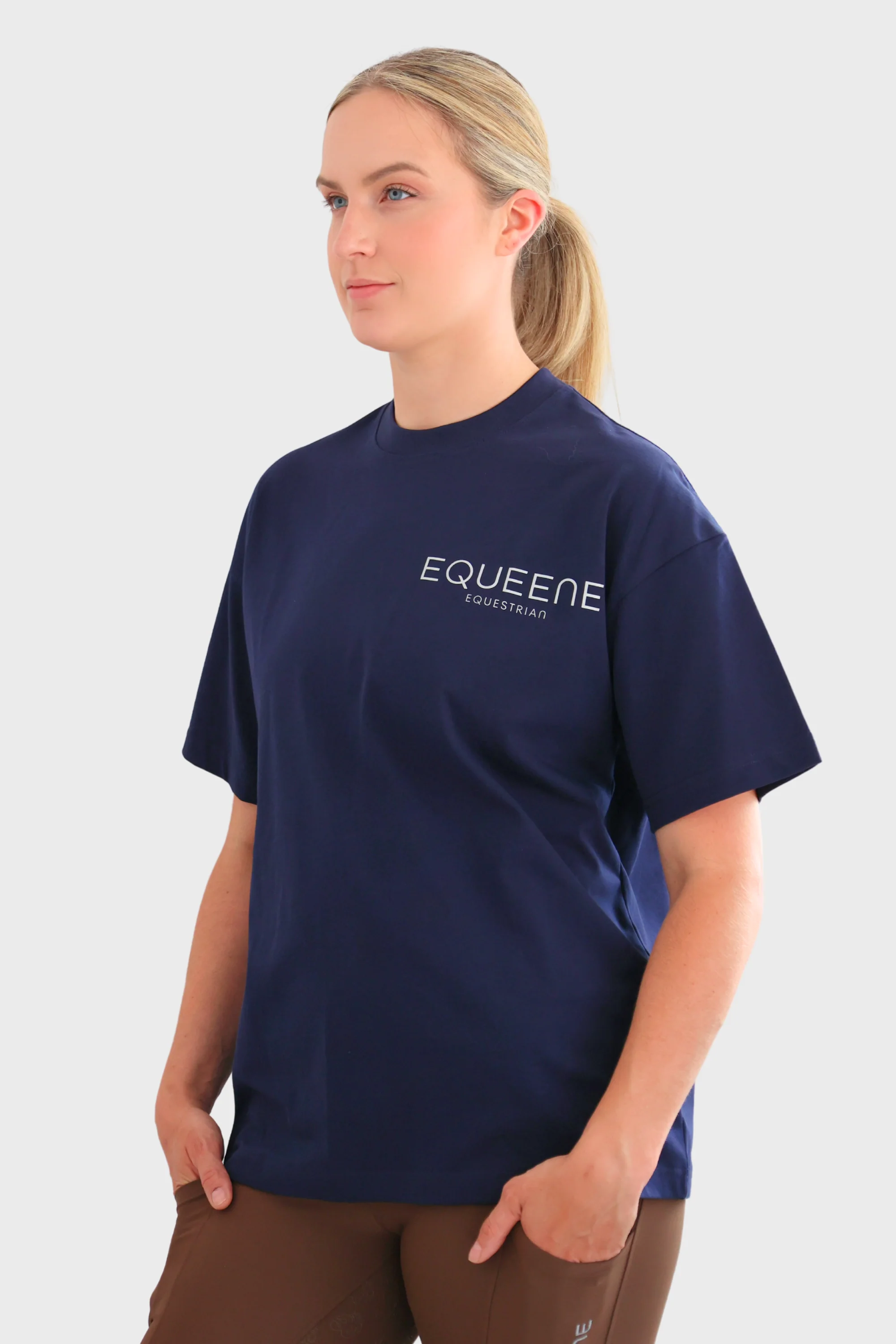 Tessa Oversized Tee - Navy - Image 3