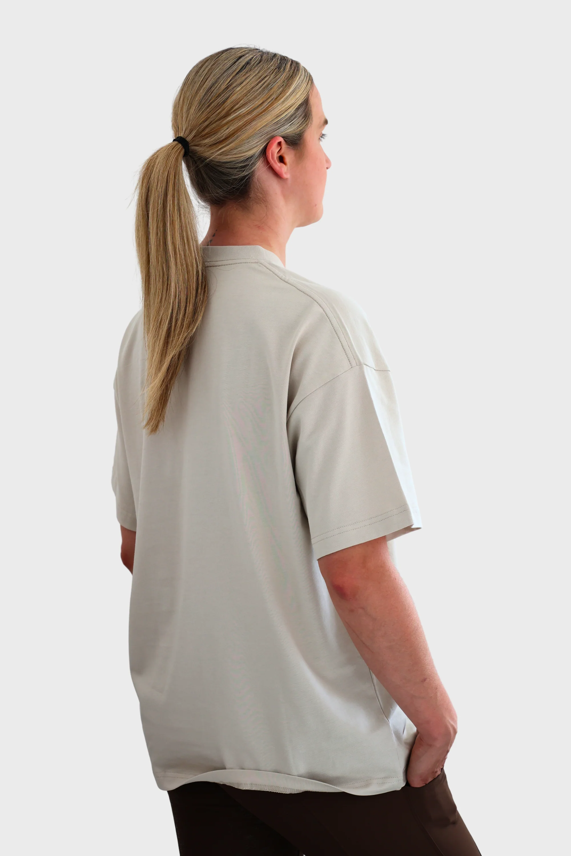 Tessa Oversized Tee - Stone - Image 3