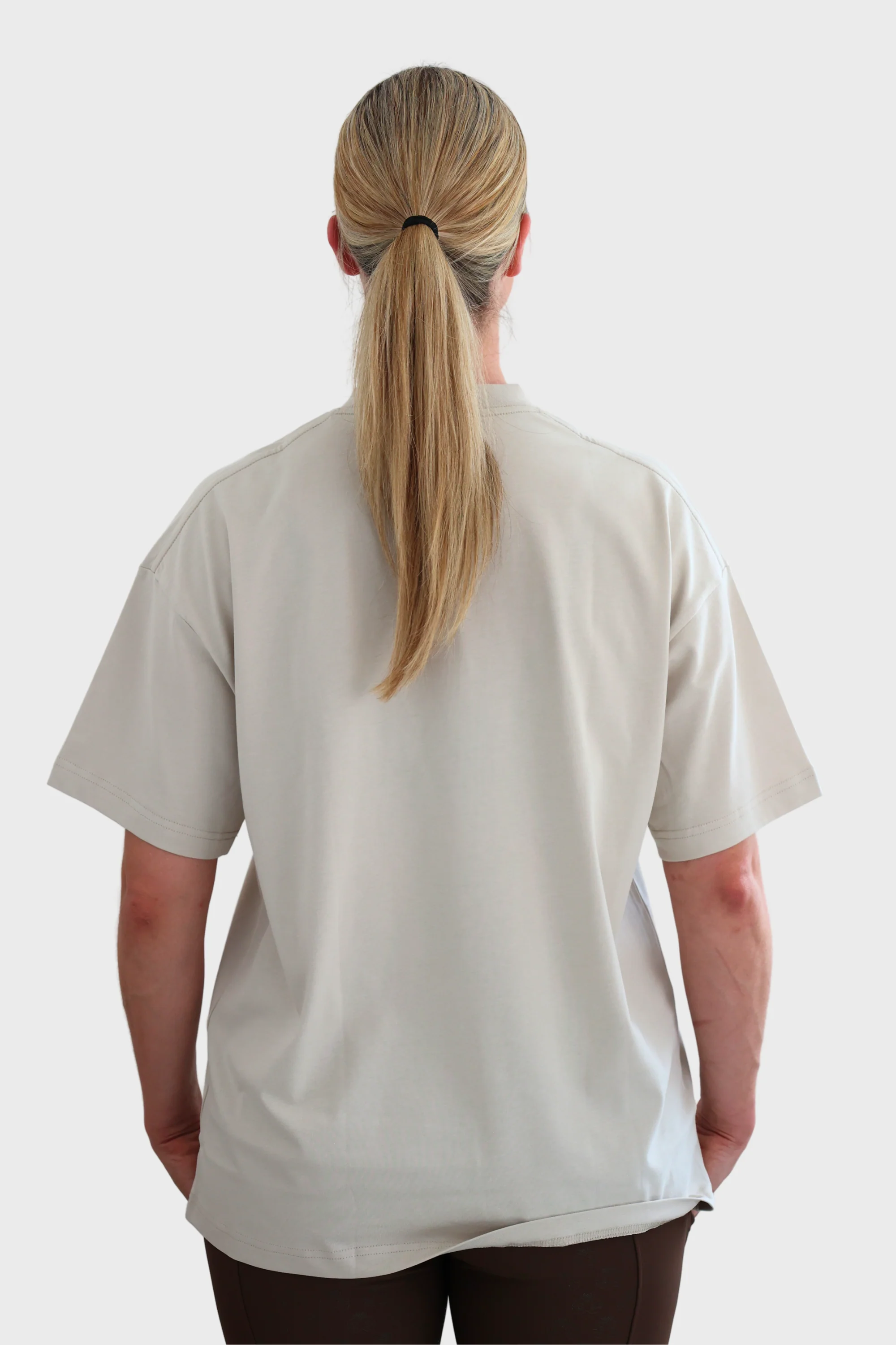 Tessa Oversized Tee - Stone - Image 4